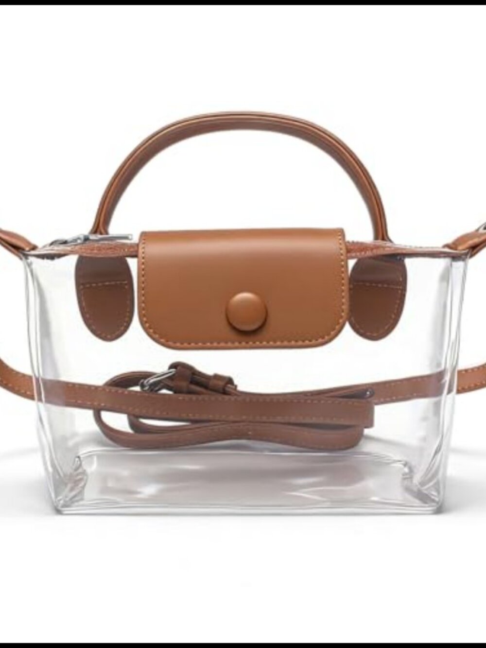 Clear Stadium Approved Purse Crossbody Satchel Waterproof PVC Adjustable Strap